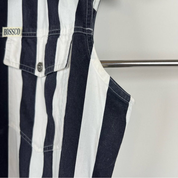 BOSSCO Jeanswear Italian Designed Sleeveless Size M 100% Cotton Vtg Style 0327 - Picture 3 of 15